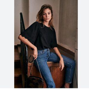 Sezane Blouse Léopoldine in Black (US 6 | FR 38)